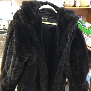 Black faux fur